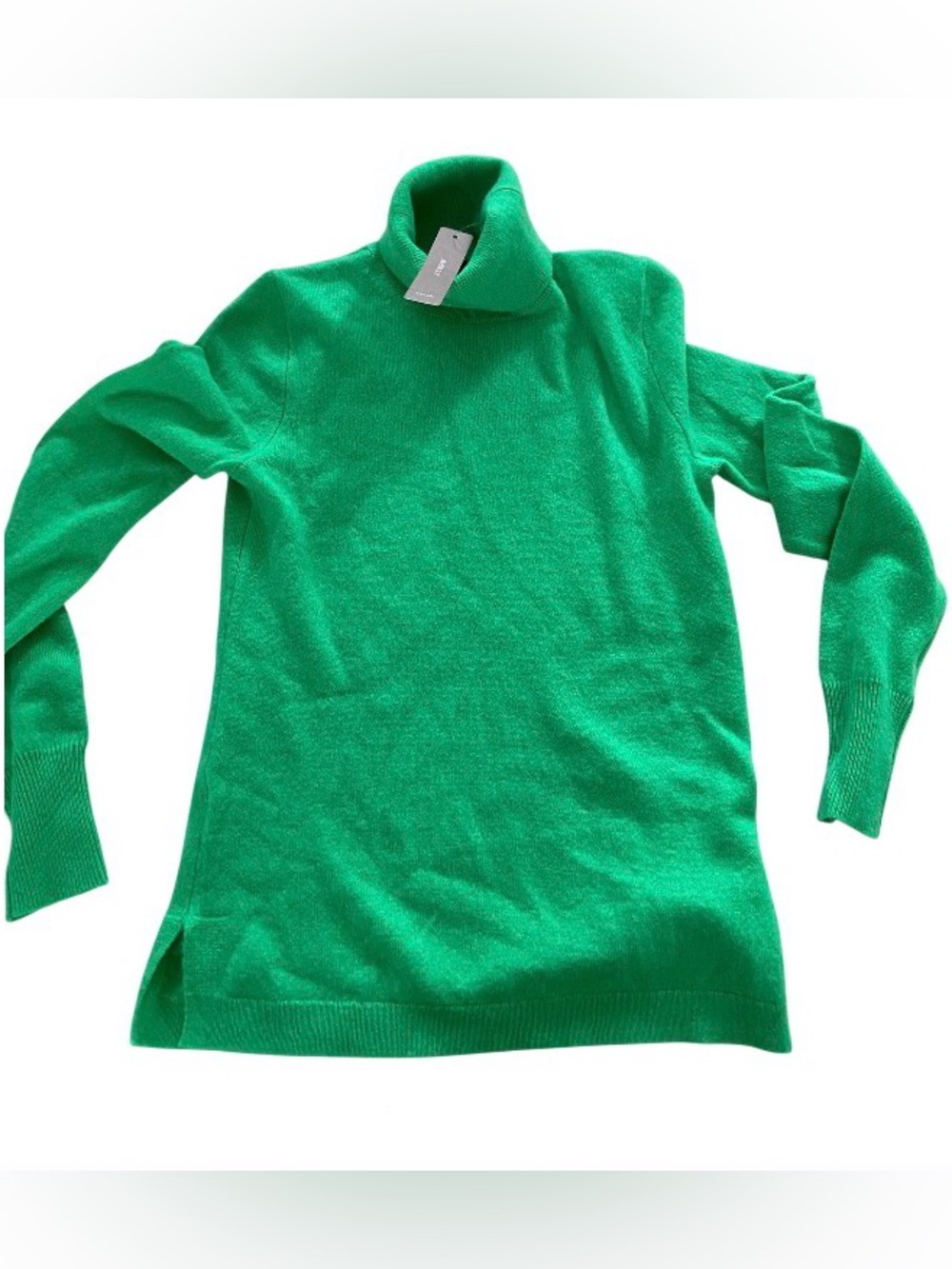 J Crew NWT 100% Cashmere Women’s Green Turtleneck Sweater size XXS